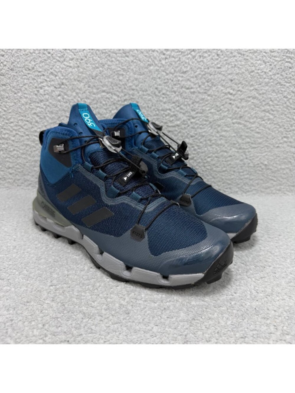 Adidas Terrex Fast Mid Mens 7 Shoes Navy Blue Gore Tex Trail Hiking Sneakers